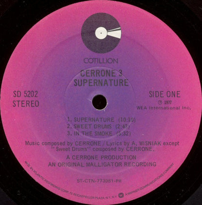 Cerrone : Cerrone 3 - Supernature (LP, Album, Mixed, PR)