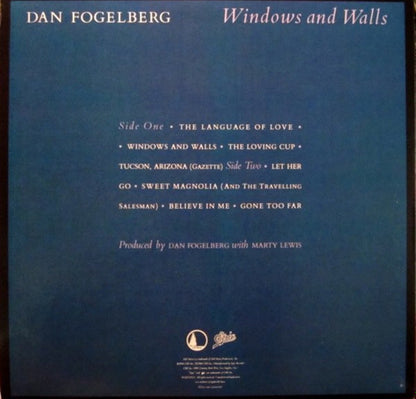 Dan Fogelberg : Windows And Walls (LP, Album, Pit)