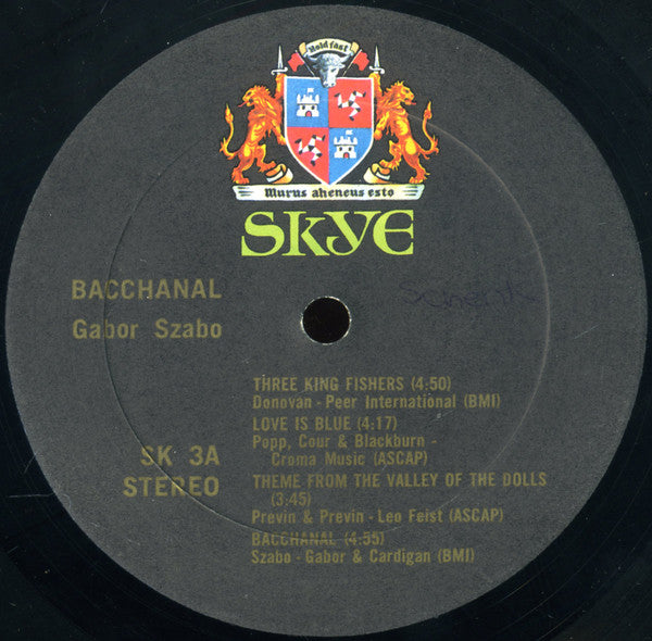 Gabor Szabo : Bacchanal (LP, Album, Gat)