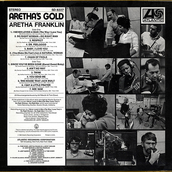 Aretha Franklin : Aretha's Gold (LP, Album, Comp, RE, SP )