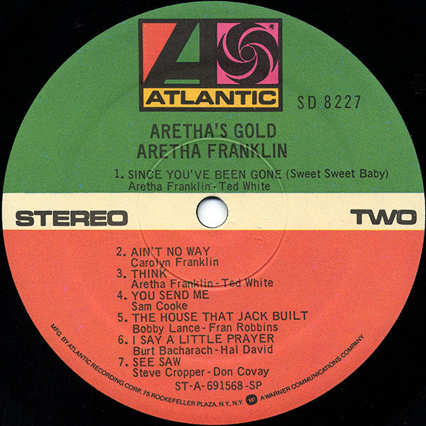 Aretha Franklin : Aretha's Gold (LP, Album, Comp, RE, SP )