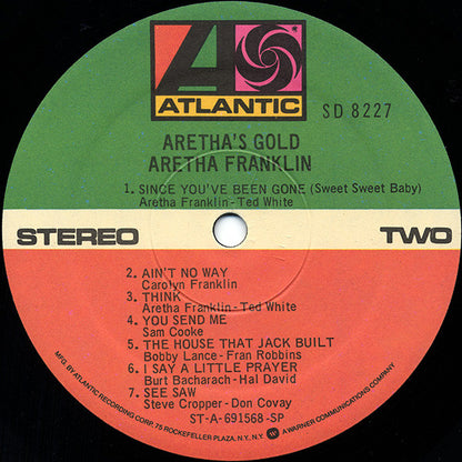 Aretha Franklin : Aretha's Gold (LP, Album, Comp, RE, SP )
