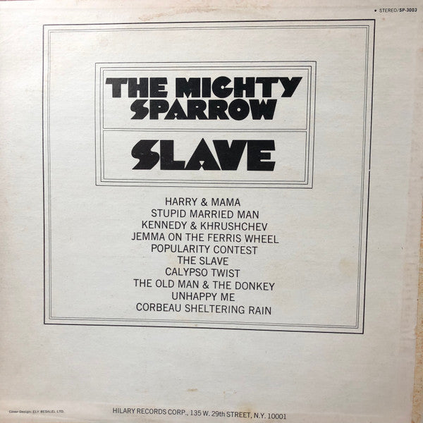 Mighty Sparrow : Slave  (LP, Album)