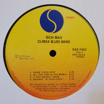 Climax Blues Band : Rich Man (LP, Album, Scr)