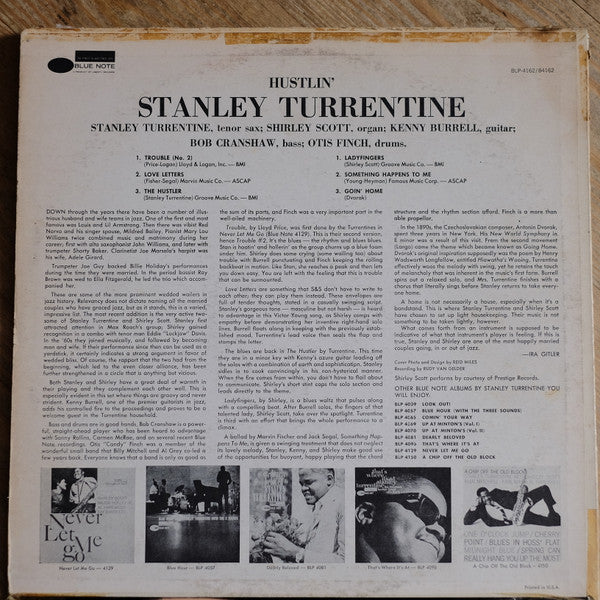 Stanley Turrentine : Hustlin' (LP, Album)
