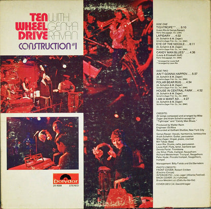 Ten Wheel Drive With Genya Ravan : Construction #1 (LP, Album, Gat)