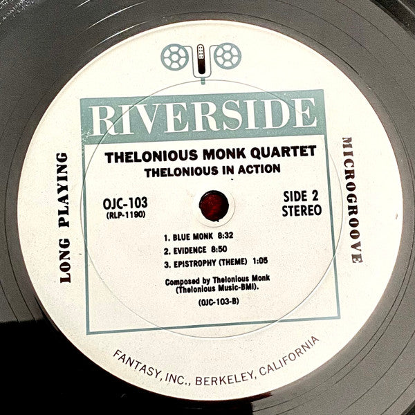 The Thelonious Monk Quartet With Johnny Griffin : Thelonious In Action (LP, Album, RE)