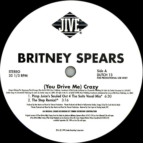 Britney Spears : (You Drive Me) Crazy (2x12", Promo)