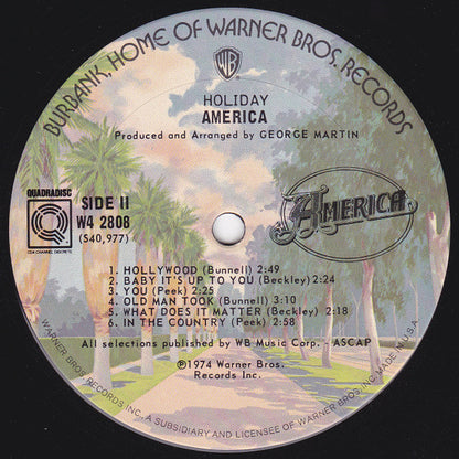 America (2) : Holiday (LP, Album, Quad)