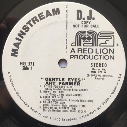 Art Farmer : Gentle Eyes (LP, Album, Promo)