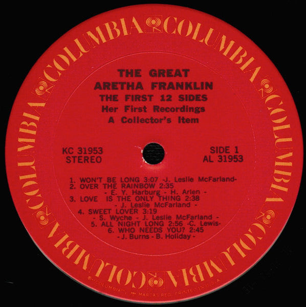Aretha Franklin : Aretha - The First 12 Sides (LP, Album, RE, Pit)