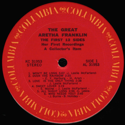 Aretha Franklin : Aretha - The First 12 Sides (LP, Album, RE, Pit)