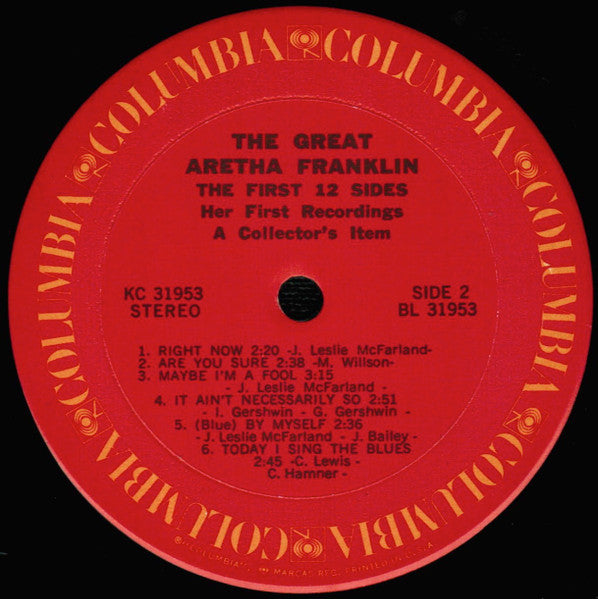 Aretha Franklin : Aretha - The First 12 Sides (LP, Album, RE, Pit)
