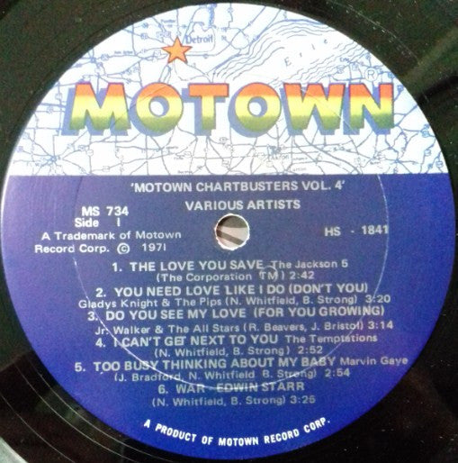 Various : Motown Chartbusters Vol. 4 (LP, Comp)