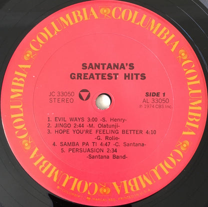Santana : Santana's Greatest Hits (LP, Comp, RE, Car)