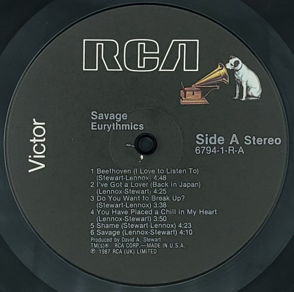 Eurythmics : Savage (LP, Album, Ind)