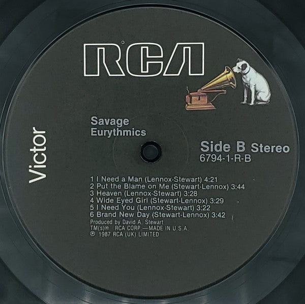 Eurythmics : Savage (LP, Album, Ind)