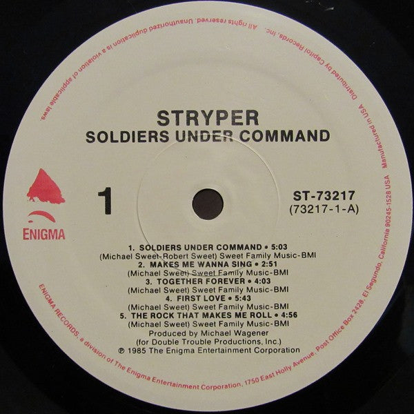 Stryper : Soldiers Under Command (LP, Album, RE)