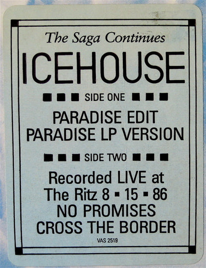 Icehouse : Paradise (12", Promo)