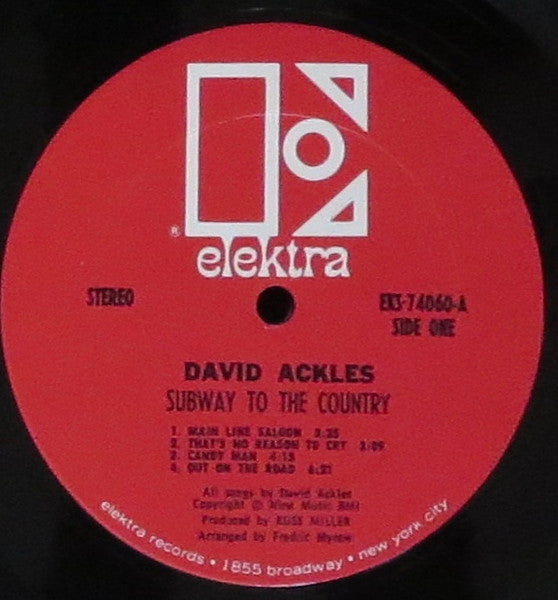 David Ackles : Subway To The Country (LP, Album, Pit)