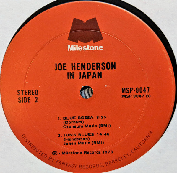 Joe Henderson : In Japan (LP, Album)