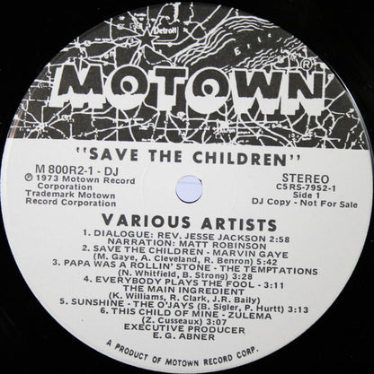 Various : Save The Children (2xLP, Album, Promo, Ind)