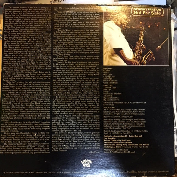 Gene Ammons : Red Top (LP, Comp, Promo)