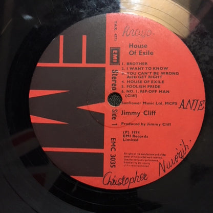 Jimmy Cliff : House Of Exile (LP, Album)