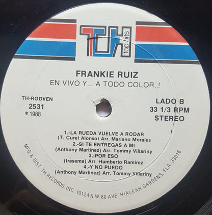 Frankie Ruiz : En Vivo Y... A Todo Color (LP, Album)