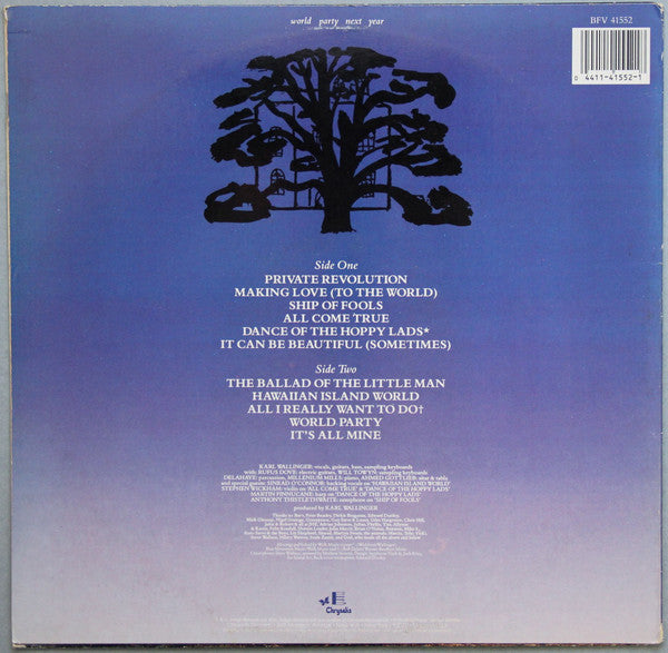 World Party : Private Revolution (LP, Album, Car)