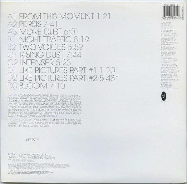 Brian Eno & J. Peter Schwalm : Drawn From Life (2xLP, Album, Ltd, Num)