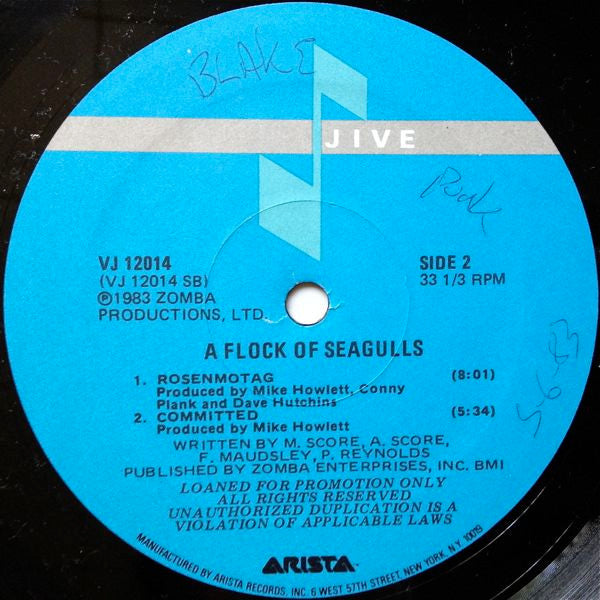 A Flock Of Seagulls : Wishing (If I Had A Photograph Of You) (12", Promo)