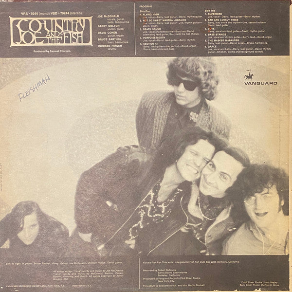 Country Joe And The Fish : Electric Music For The Mind And Body (LP, Album, Mono)