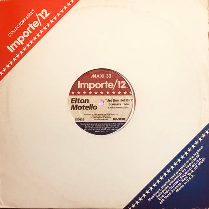 Elton Motello : Jet Boy, Jet Girl (12", Maxi)