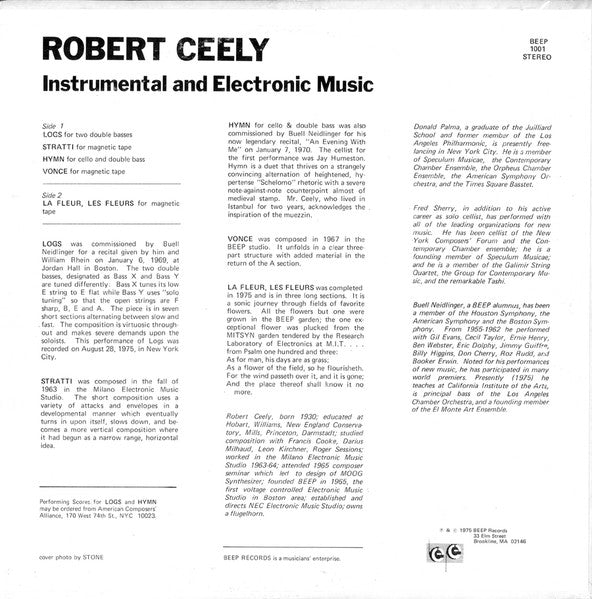 Robert Ceely : Instrumental And Electronic Music (LP)