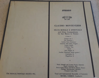 Claudio Monteverdi, Ensemble Vocal De Lausanne And Ensemble Instrumental De Lausanne, Michel Corboz : Selva Morale E Spirituale And Other Compositions For San Marco In Venice (Volume I) (2xLP + Box)