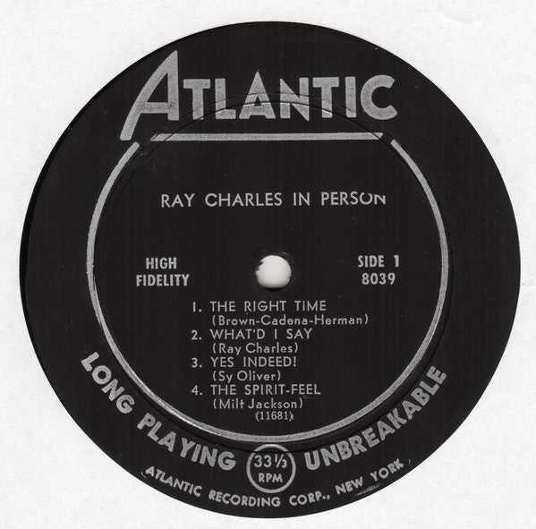 Ray Charles : Ray Charles In Person (LP, Album, Mono)