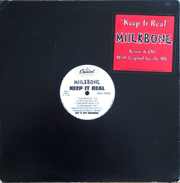 Miilkbone : Keep It Real (12", Promo)