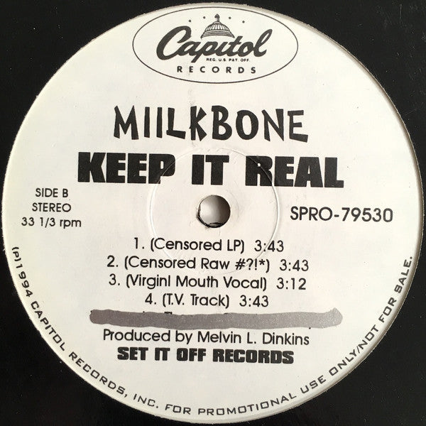 Miilkbone : Keep It Real (12", Promo)
