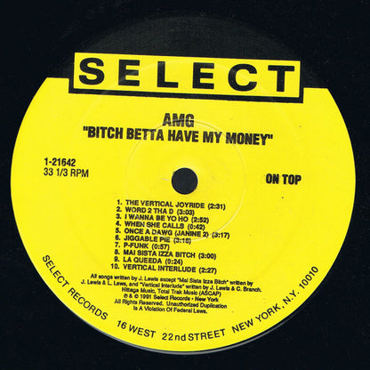 AMG : Bitch Betta Have My Money (LP, Album)