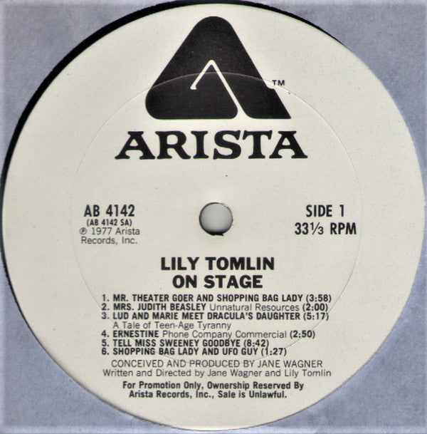 Lily Tomlin : On Stage (LP, Album, Promo)
