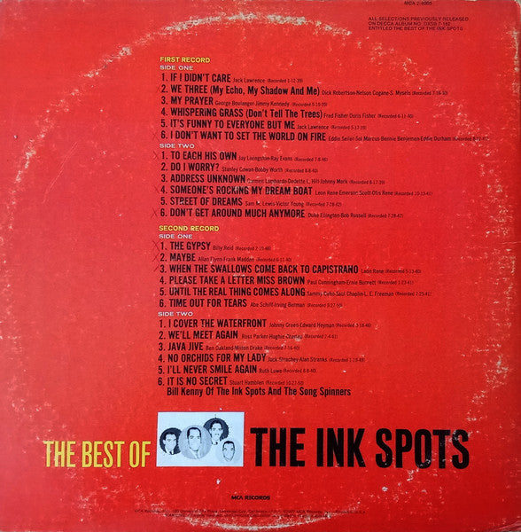 The Ink Spots : The Best Of The Ink Spots (2xLP, Comp, RE, Gat)