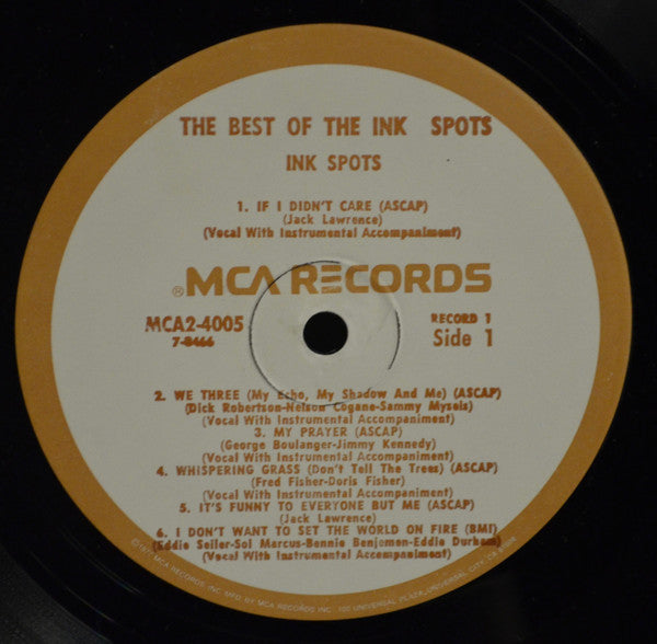 The Ink Spots : The Best Of The Ink Spots (2xLP, Comp, RE, Gat)
