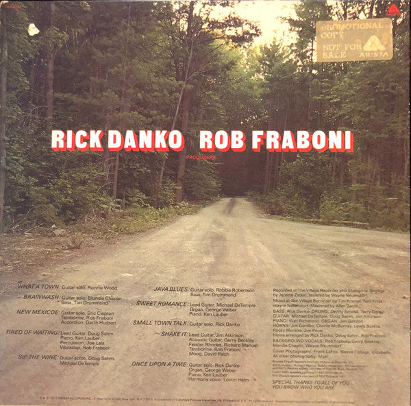 Rick Danko : Rick Danko (LP, Album, Promo)