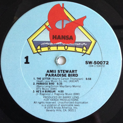 Amii Stewart : Paradise Bird (LP, Album, Gat)