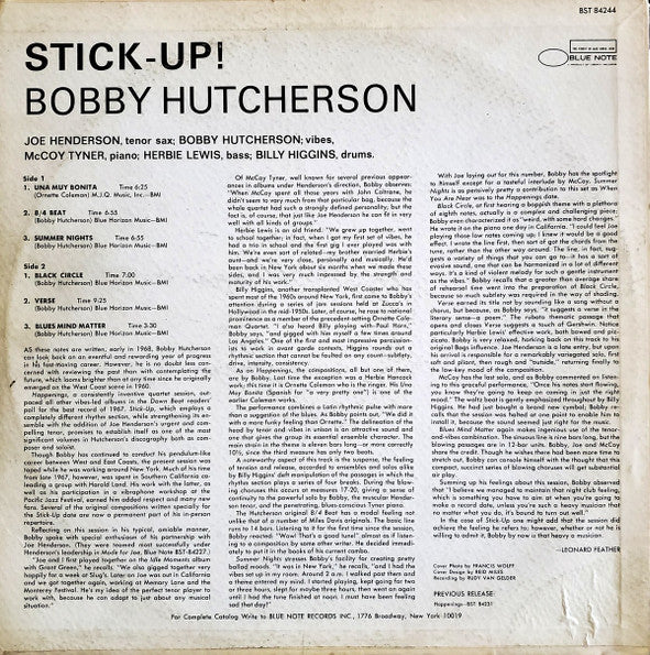 Bobby Hutcherson : Stick-Up! (LP, Album)
