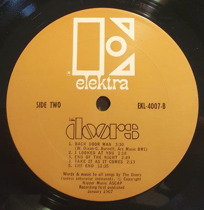 The Doors : The Doors (LP, Album, Mono, RP, Pit)