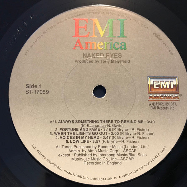 Naked Eyes : Naked Eyes (LP, Album, Win)