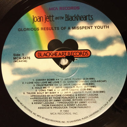 Joan Jett & The Blackhearts : Glorious Results Of A Misspent Youth (LP, Album)