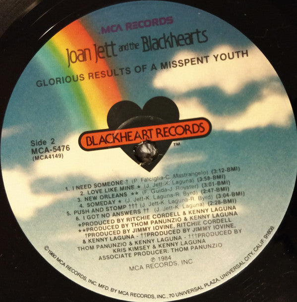 Joan Jett & The Blackhearts : Glorious Results Of A Misspent Youth (LP, Album)